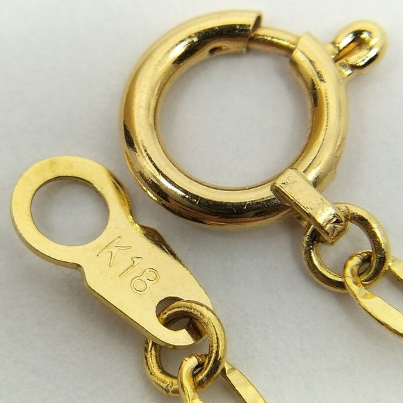 Genuine 18K Real Gold + Yellow Quartz Padlock Chain Necklace Diamonds GIA Tested - Picture 9 of 11